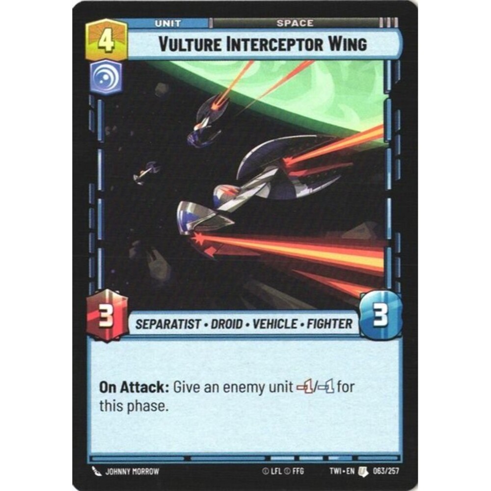 Vulture Interceptor Wing #63 Star Wars Unlimited:Twilight of the Republic